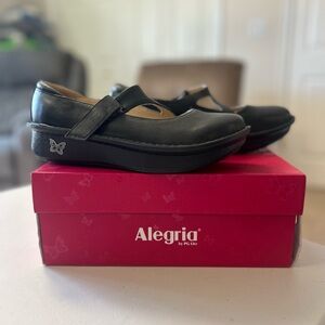 NEW IN BOX Alegria Dayna Nurse & Work Shoes Black Nappa EU 39